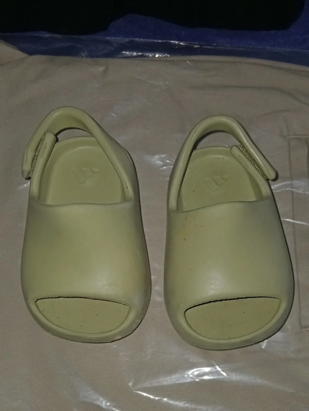 Adidas Kids Slip-On Sandals in Light Green